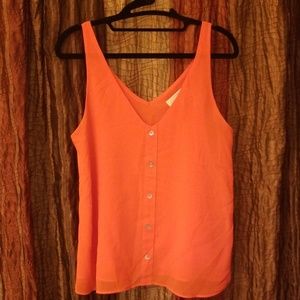 Sweet wanderer sheer orange blouse.